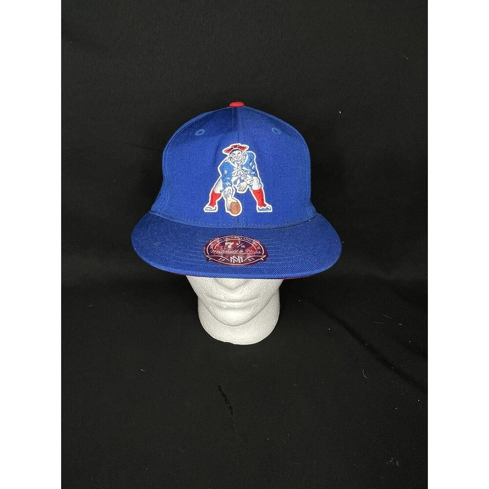 New England Patriots Retro Logo Cap Mitchell & Ness Snapback Hat Cap 12 41 7 1/8